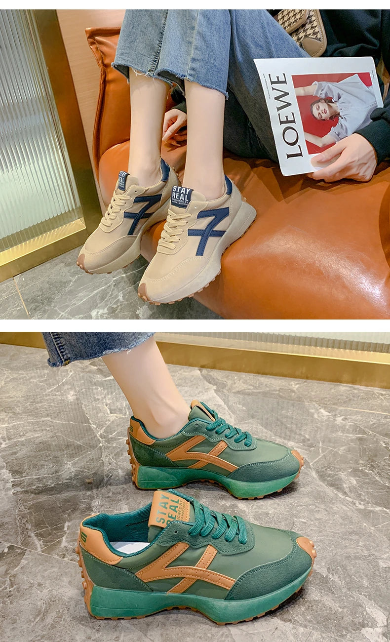 Ladies’ Fashion Platform Sneakers – Casual Running Shoes