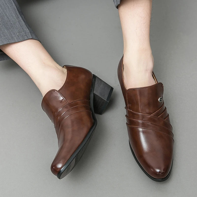 High-End Men’s Formal Shoes – Business & Wedding Leather Shoes