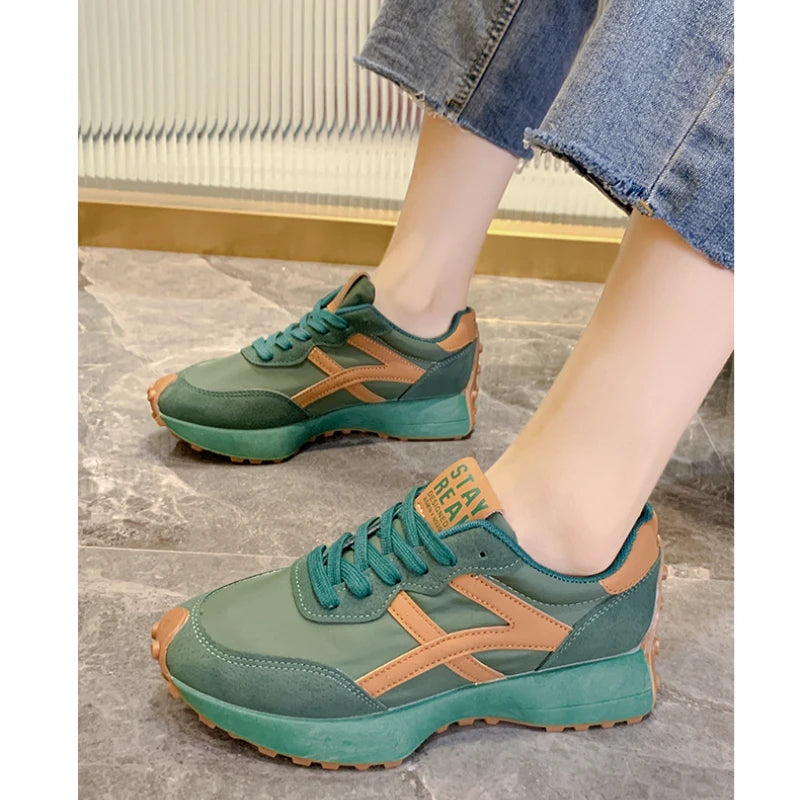 Ladies’ Fashion Platform Sneakers – Casual Running Shoes