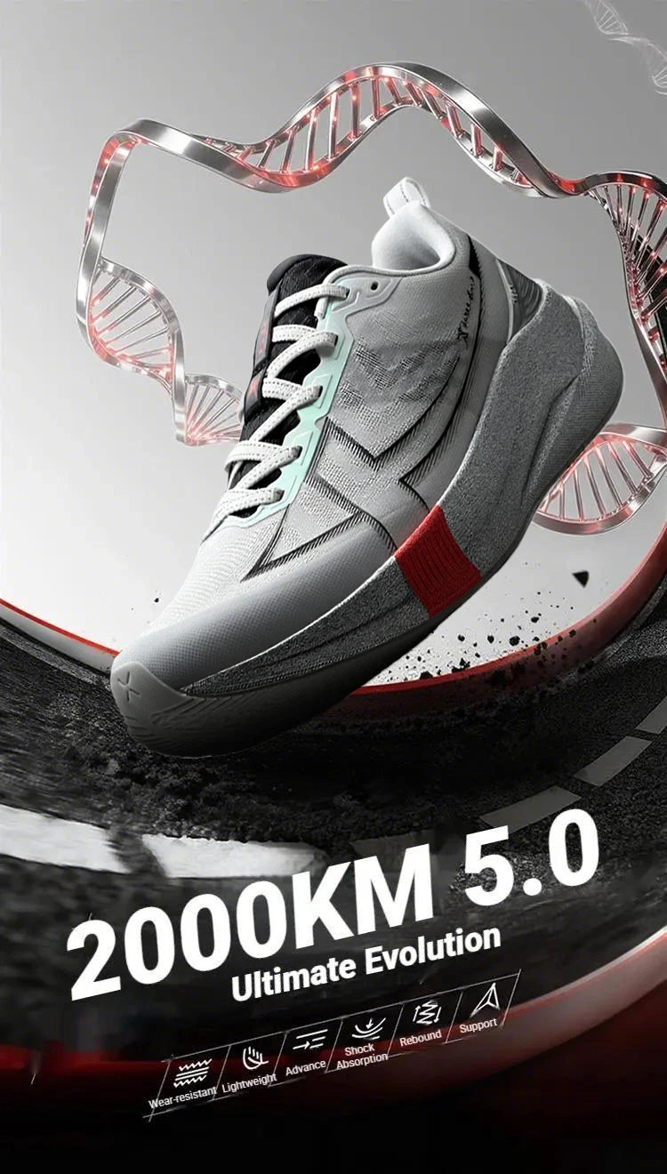 XTEP 2000KM 5.0 Running Shoes – Lightweight Cushioned Durable Sneakers for Jogging, Walking, Training & Everyday Wear (Wear-Resistant Performance Shoe)