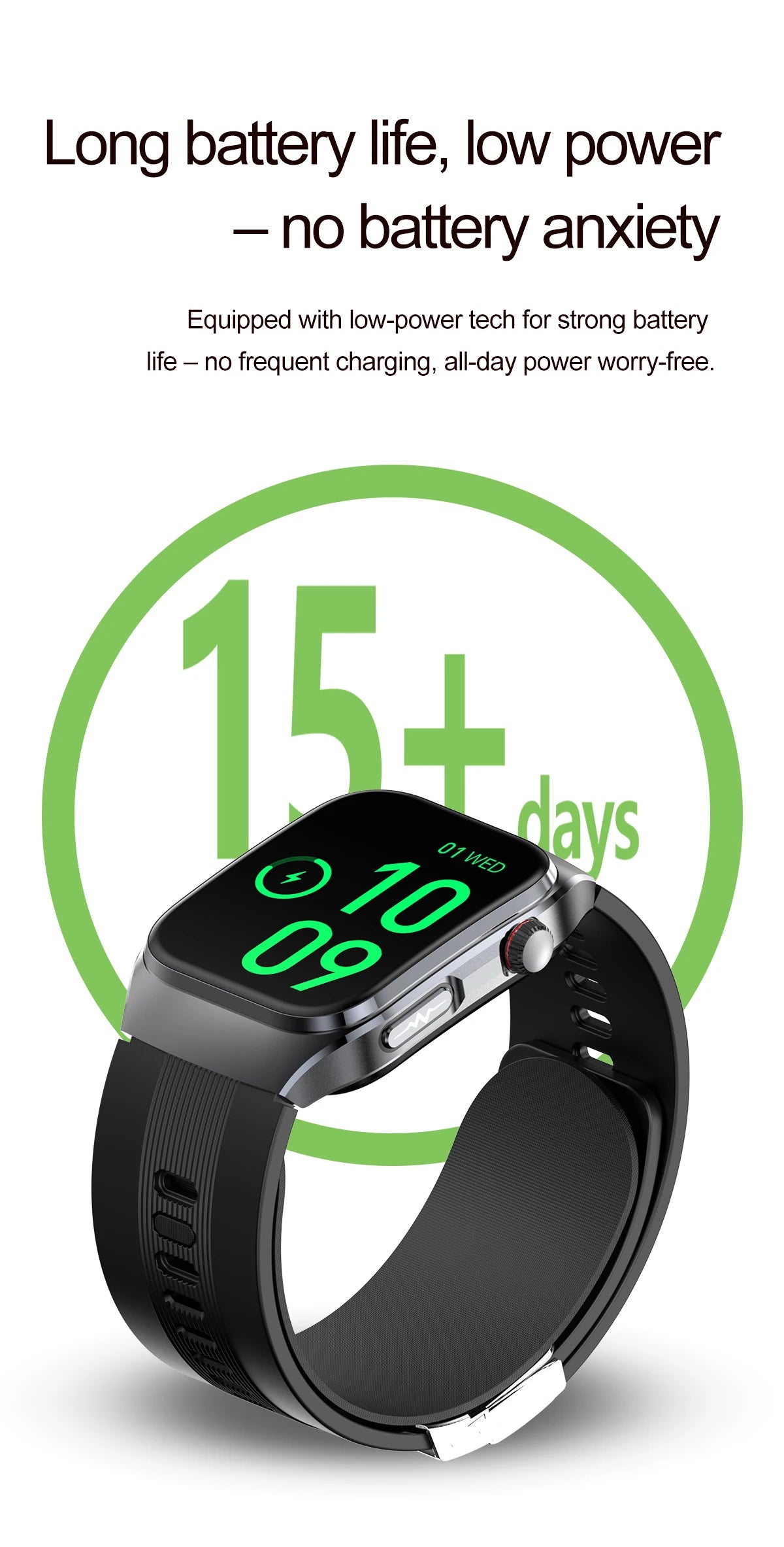 Smart Health Watch with ECG & Blood Pressure Monitoring – AMOLED Fitness Tracker Bracelet