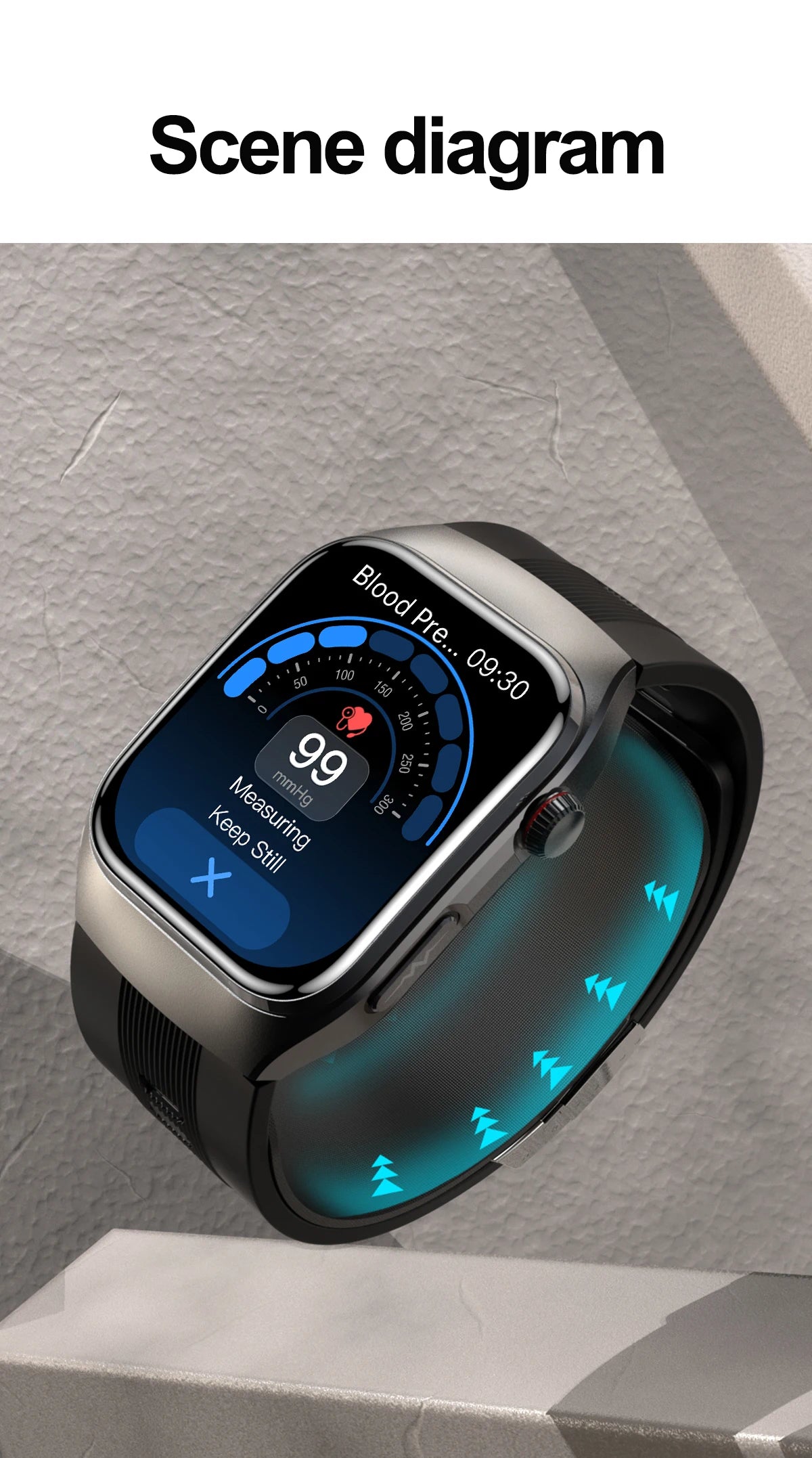 Smart Health Watch with ECG & Blood Pressure Monitoring – AMOLED Fitness Tracker Bracelet