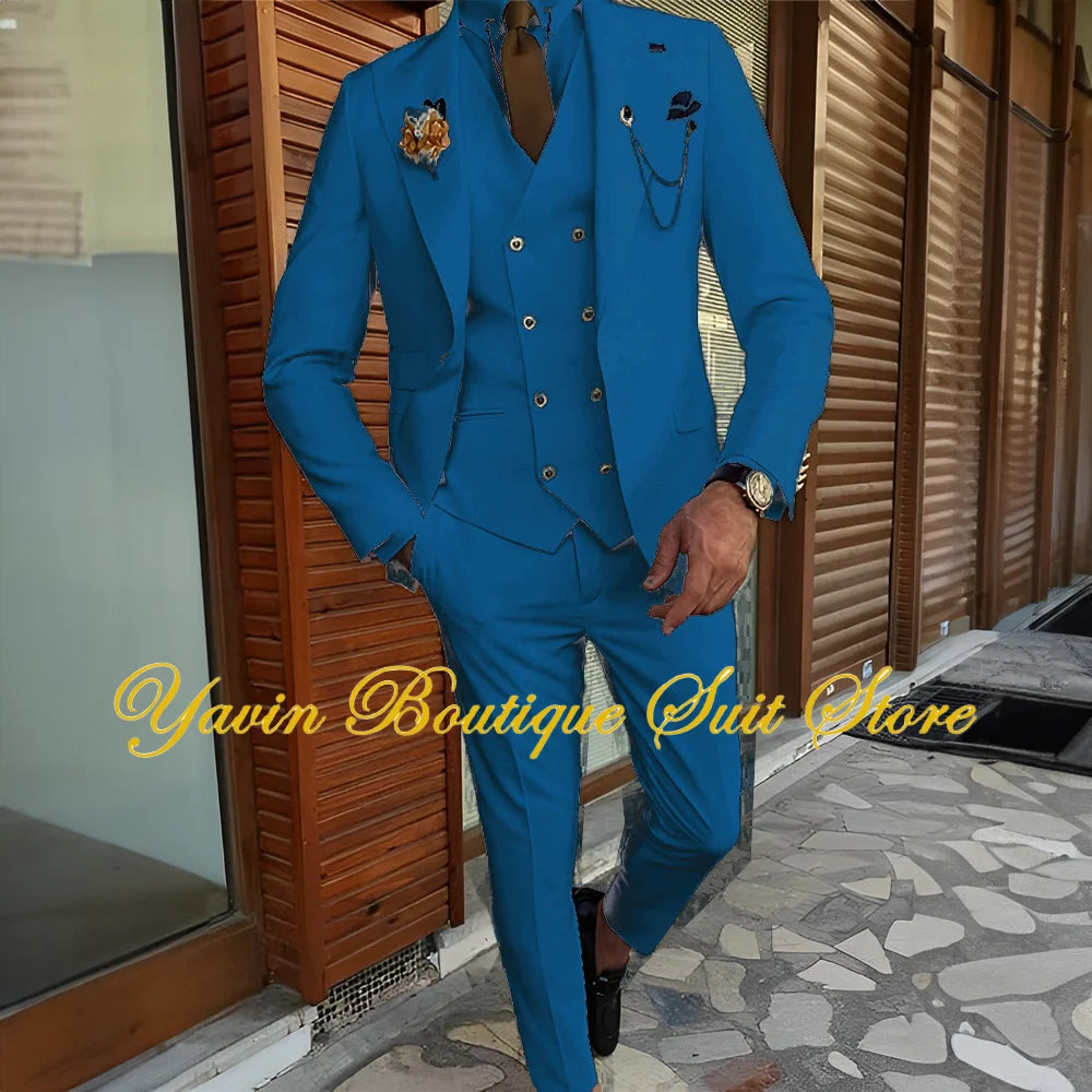 AMEHE Men’s Luxury 3-Piece Suit