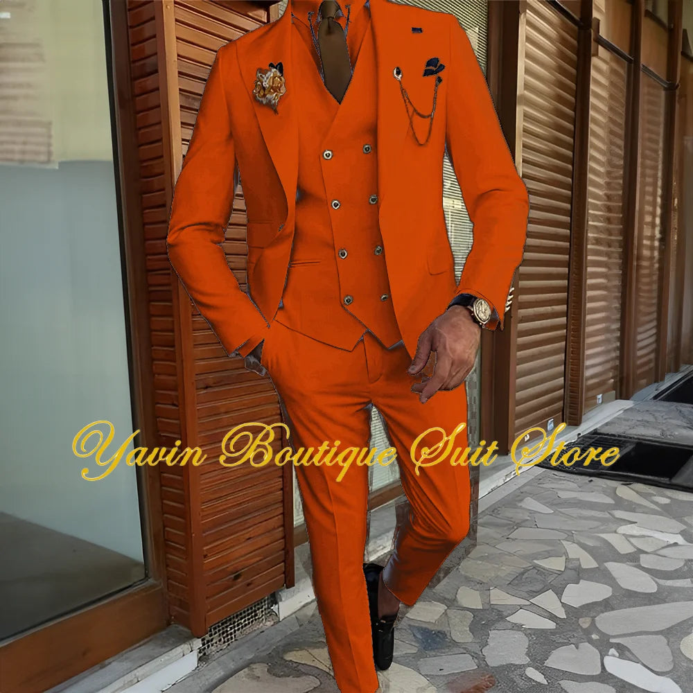 AMEHE Men’s Luxury 3-Piece Suit