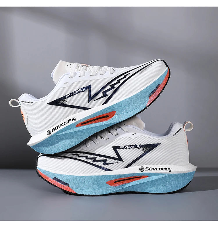 Carbon Plate Running Shoes – Lightweight Breathable Marathon Sneakers for Men & Women, Athletic Non-Slip Training Shoes