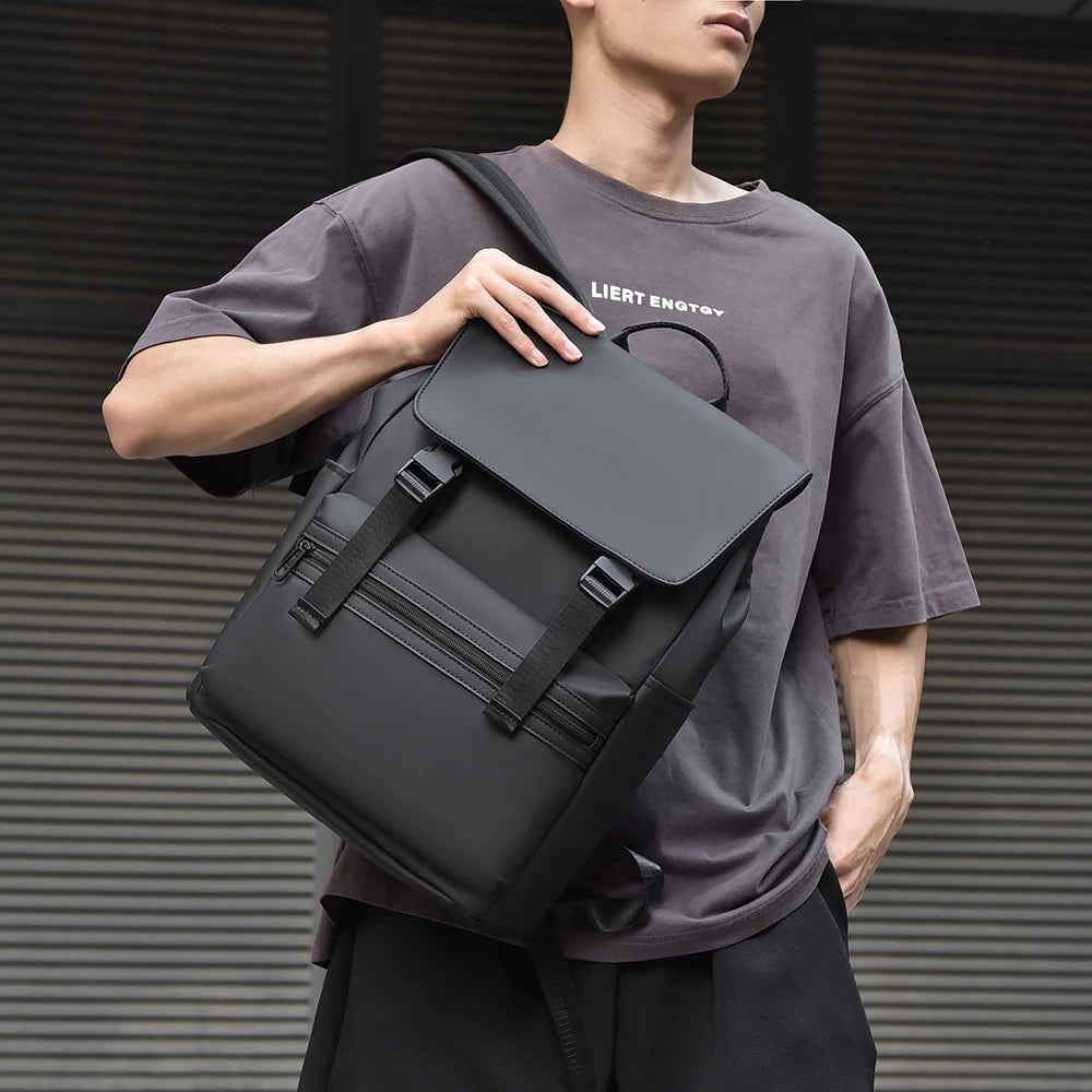 Men's Black Fashion Backpack – Spacious & Durable for Business & Travel
