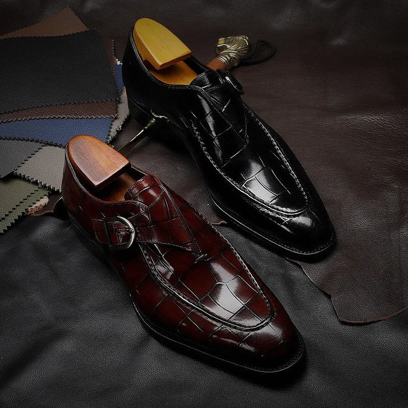 Men’s Business Oxford Shoes – Retro Carved Leather, Large Size
