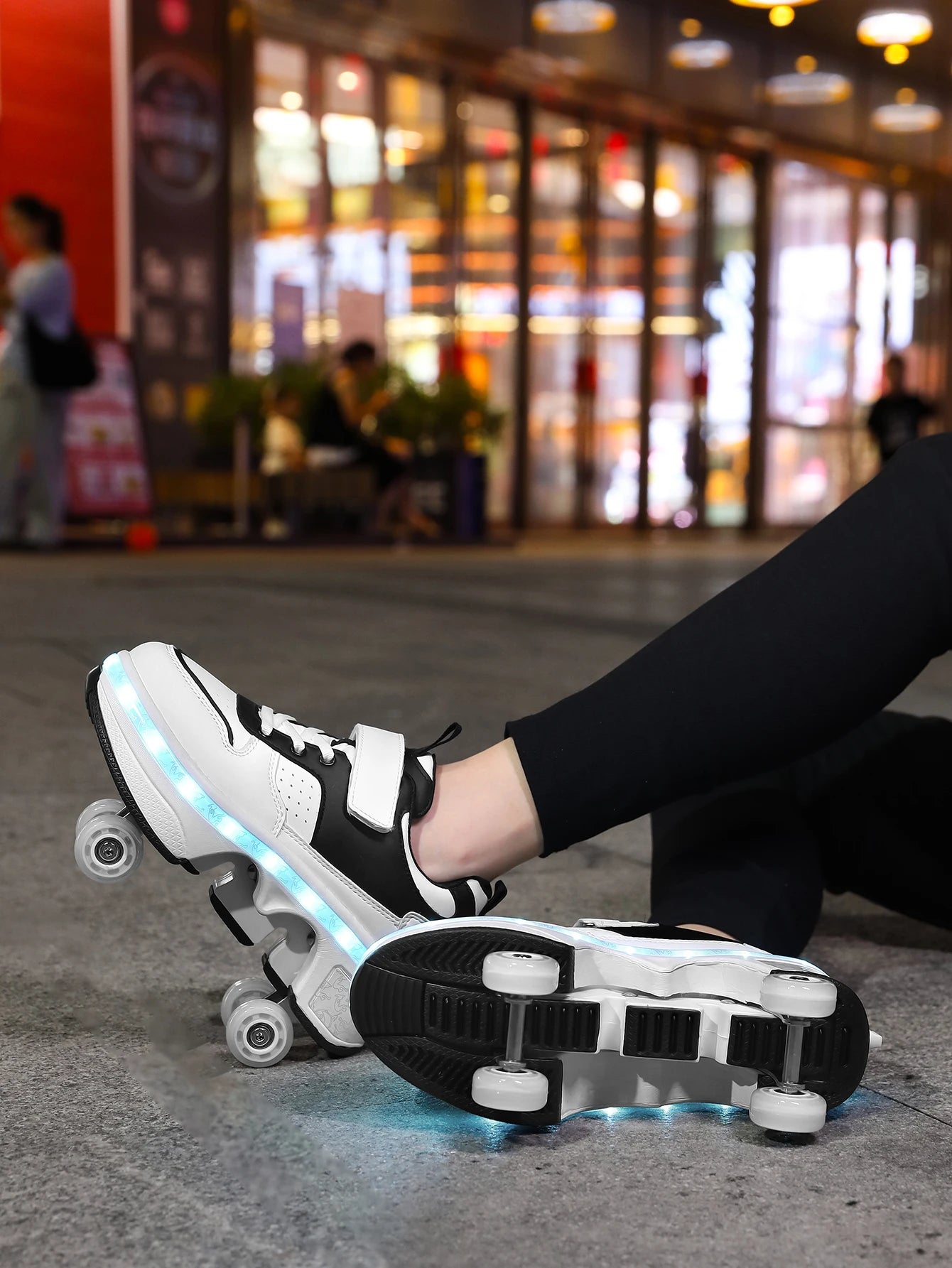Kids Light-Up Roller Shoes – Automatic Bouncing Wheel Sneakers for Walking, Sports & Outdoor Play