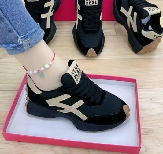 Ladies’ Fashion Platform Sneakers – Casual Running Shoes