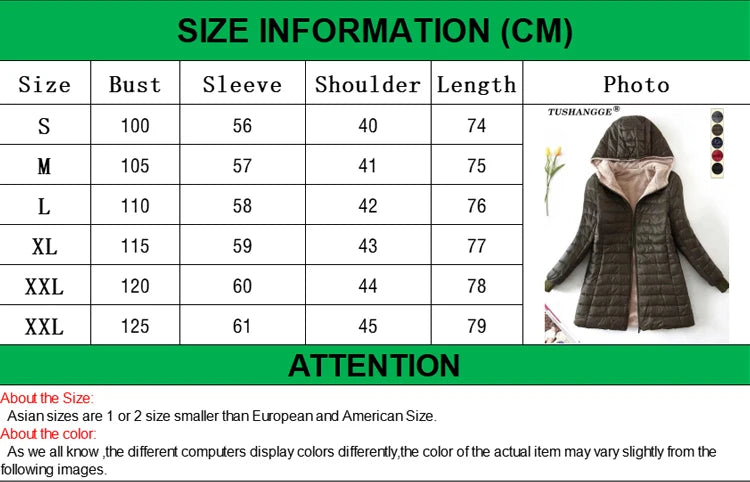 AMEHE Women's Hooded Mid-Length Fleece-Lined Winter Coat