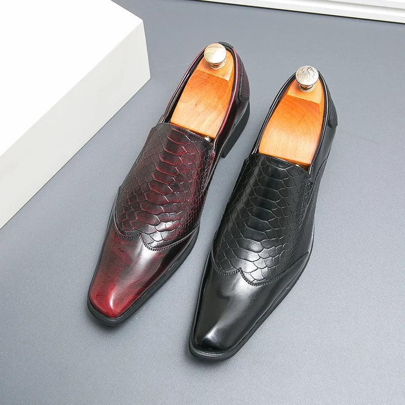 Men’s Shiny Leather Chelsea Shoes – Elegant & Versatile Footwear