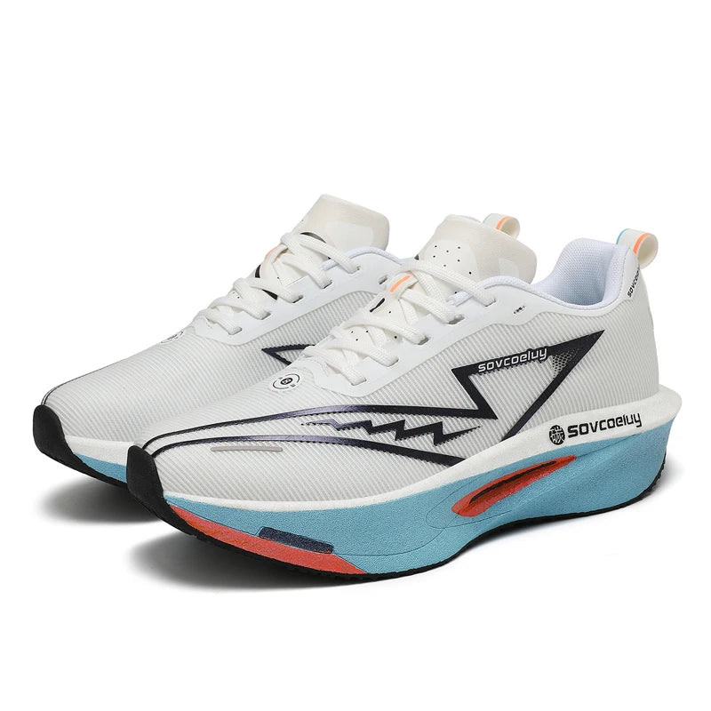 Carbon Plate Running Shoes – Lightweight Breathable Marathon Sneakers for Men & Women, Athletic Non-Slip Training Shoes