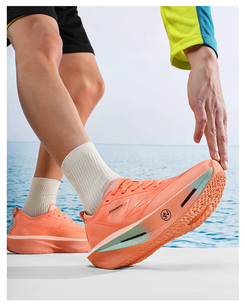Carbon Plate Running Shoes – Lightweight Breathable Marathon Sneakers for Men & Women, Non-Slip Athletic Training Shoes