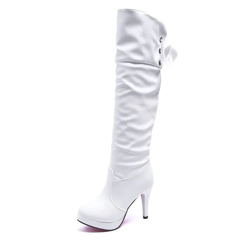 Ladies’ Autumn Boots – Soft Leather, Red Sole Luxury