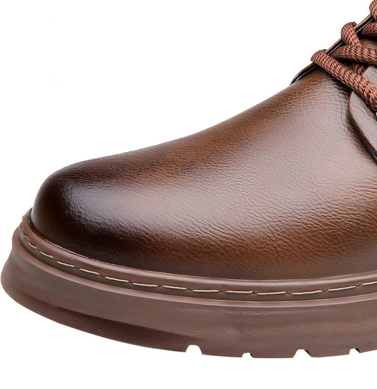 Men’s Retro Platform Loafers – Spring/Autumn Casual Shoes