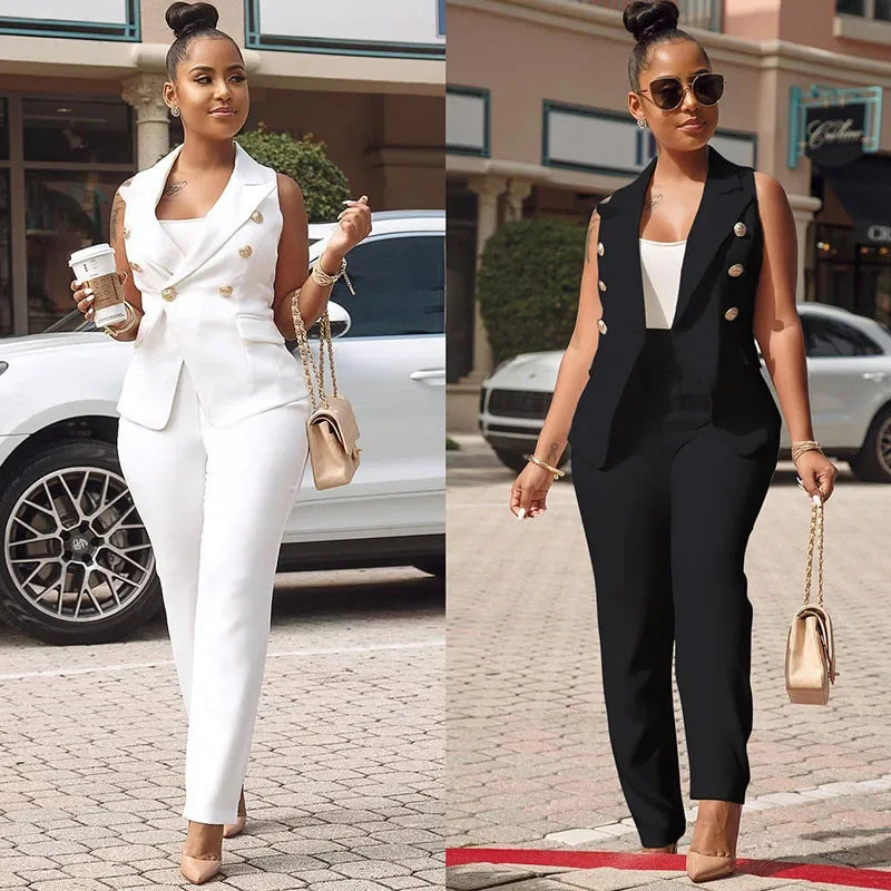 AMEHE Women’s 2-Piece Office Matching Suit Set