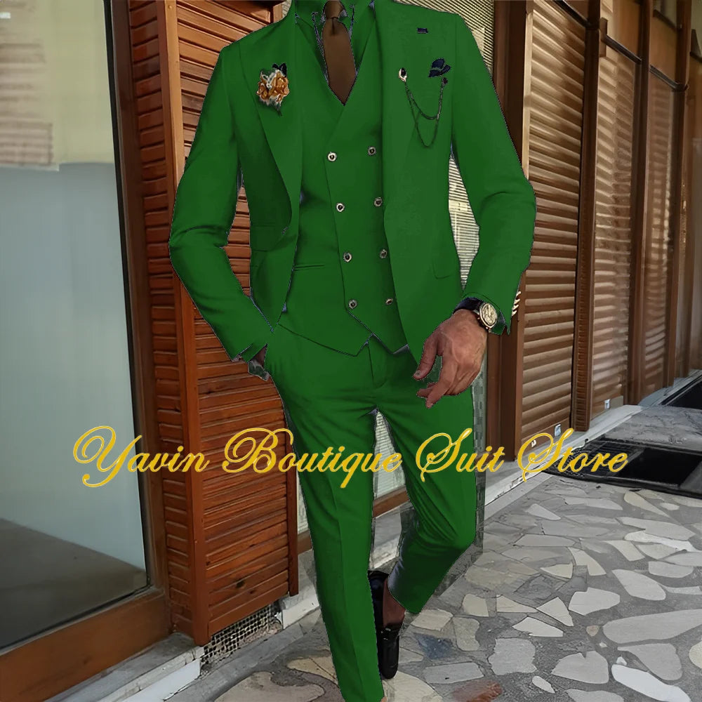 AMEHE Men’s Luxury 3-Piece Suit