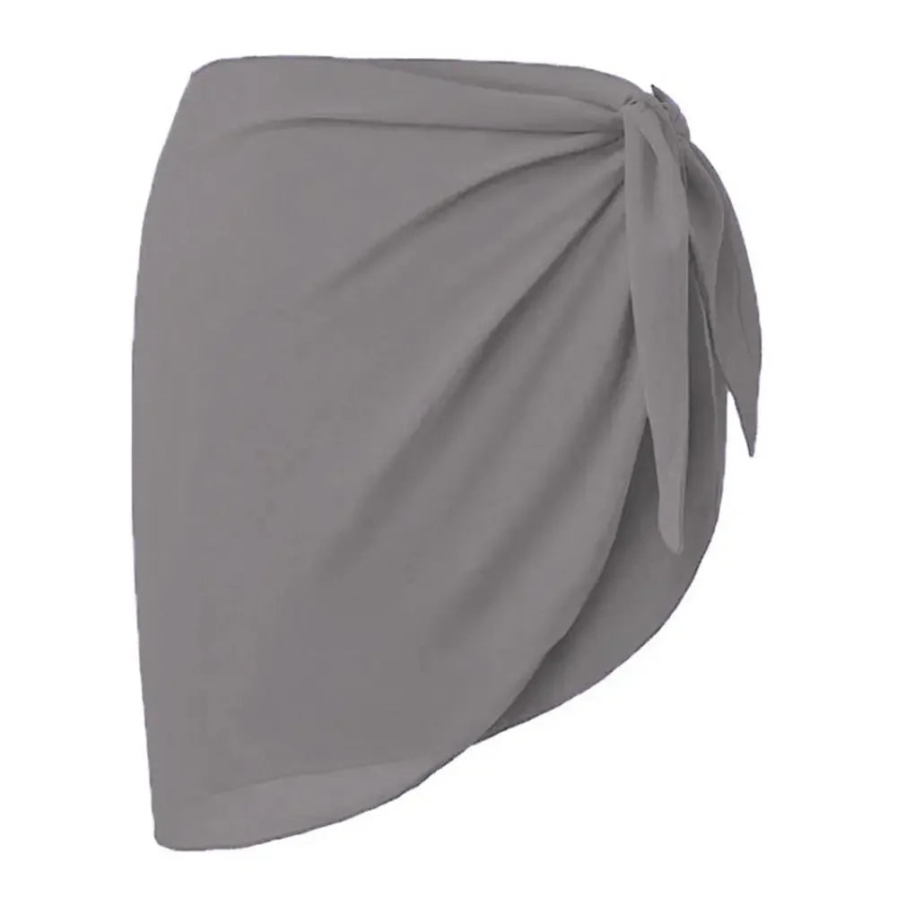 AMEHE Women's Sheer Chiffon Sarong Wrap Beach Cover-Up Skirt