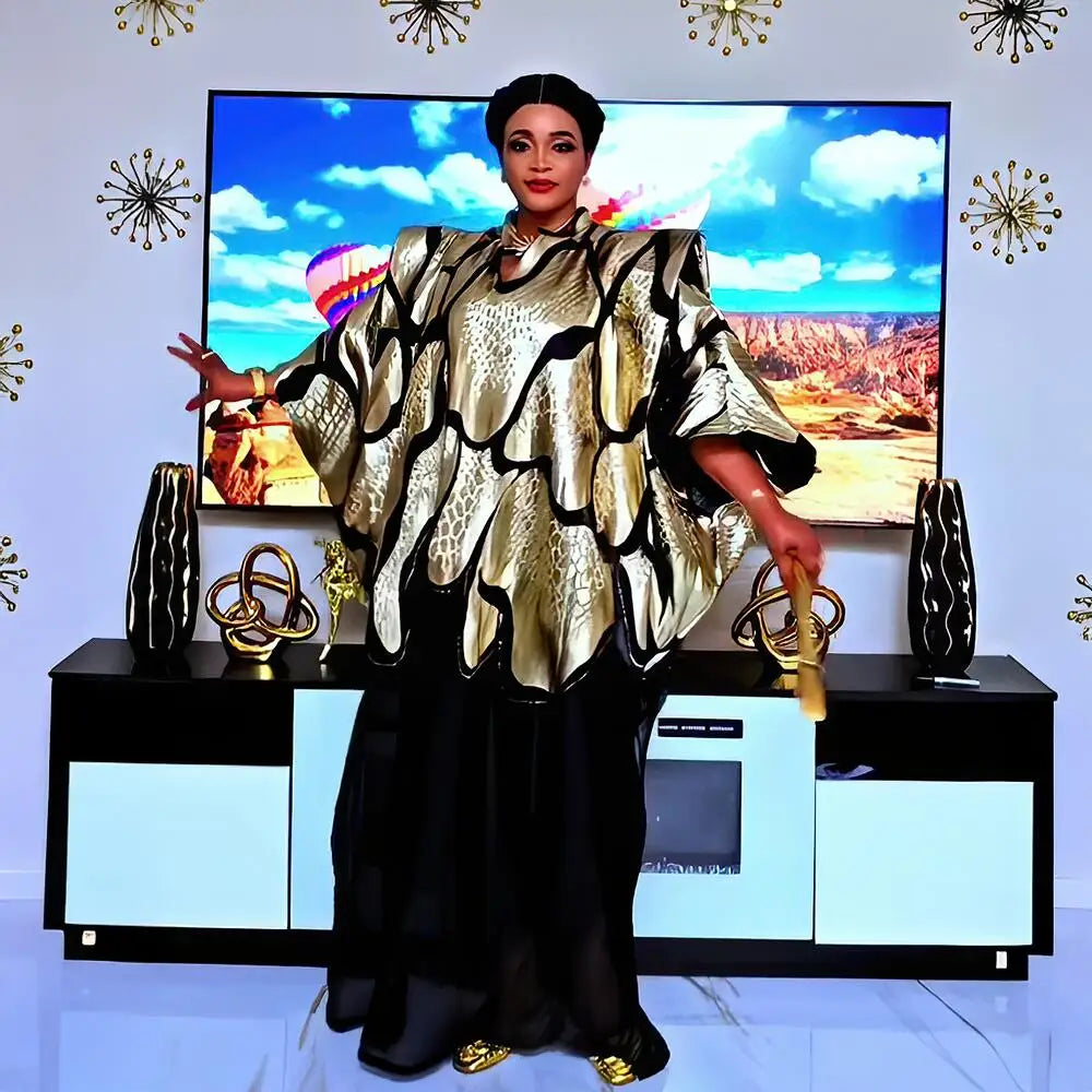 Women’s Luxury African 2-Piece Dress Set | Elegant Fashion Outfit