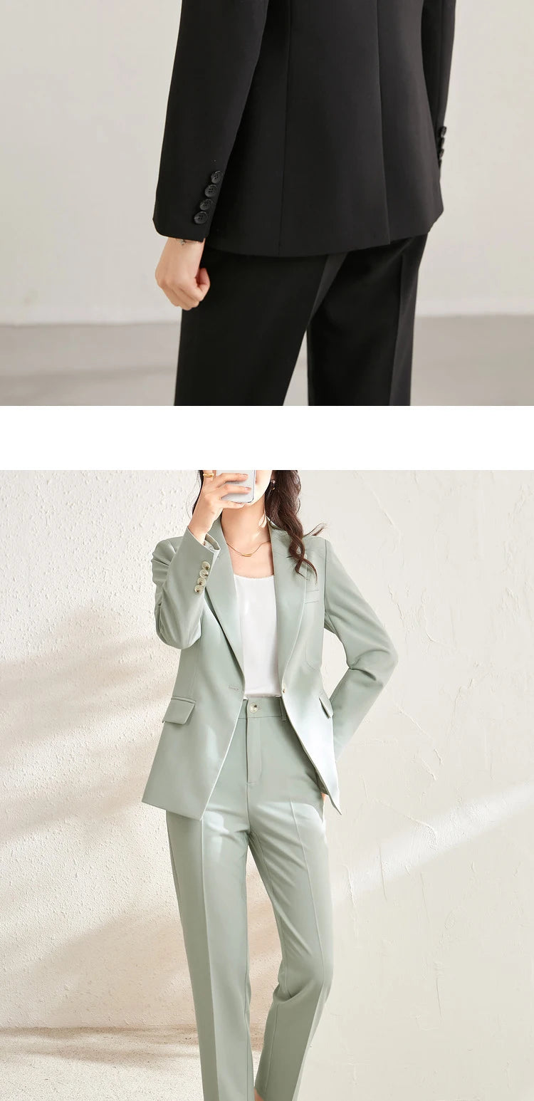 AMEHE Women’s Office Blazer & Pants Set – Stylish 2-Piece Outfit