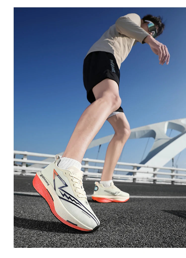Carbon Plate Running Shoes – Lightweight Breathable Marathon Sneakers for Men & Women, Athletic Non-Slip Training Shoes