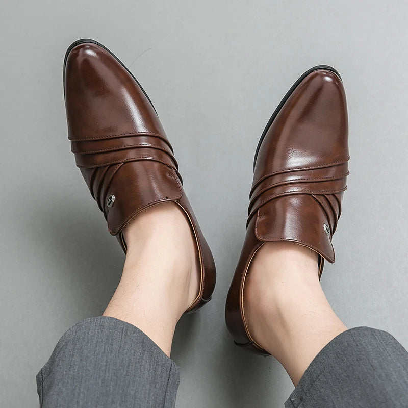 High-End Men’s Formal Shoes – Business & Wedding Leather Shoes