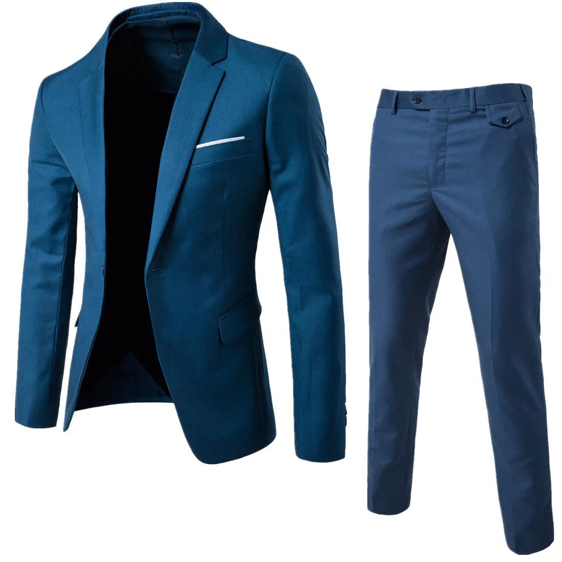 AMEHE Men’s Slim 2-Piece Formal Suit – Spring to Winter