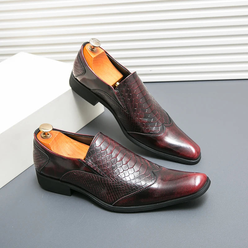Men’s Shiny Leather Chelsea Shoes – Elegant & Versatile Footwear