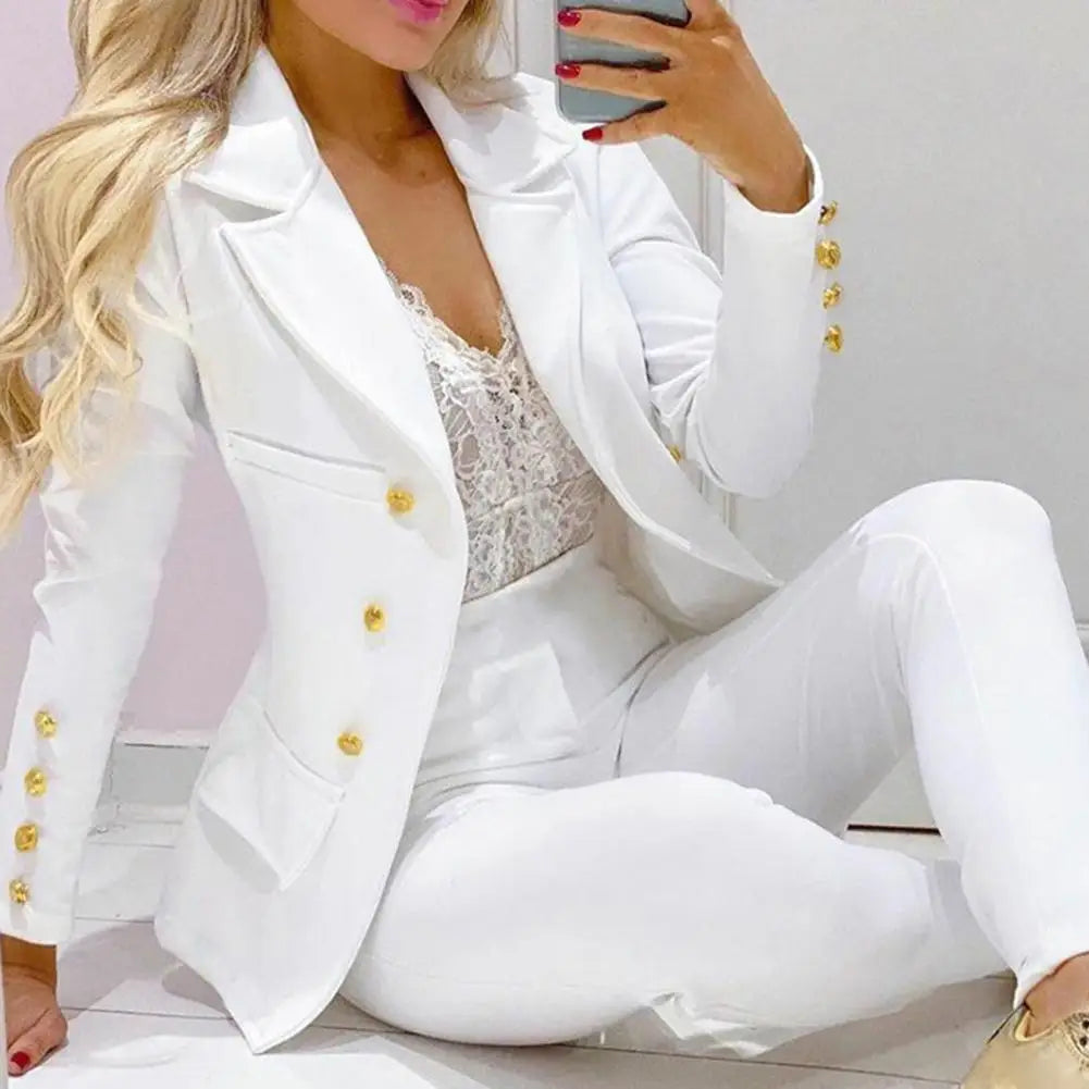 AMEHE Women’s 2-Piece Office Work Suit – Cardigan & Pants