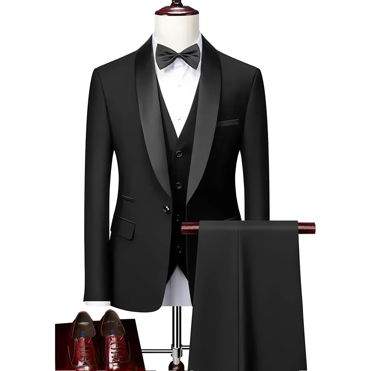 AMEHE Men’s Luxury 3-Piece Business & Formal Suit
