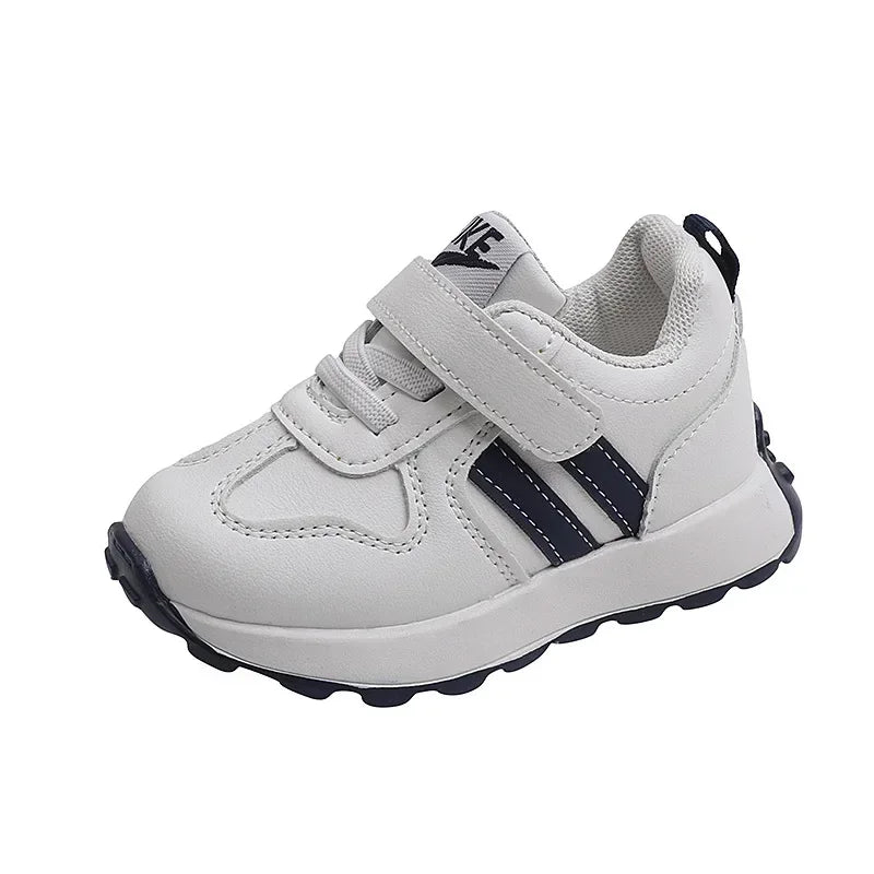 Kids’ Casual Running Shoes – Soft Sole, Hook & Loop, Breathable Sneakers