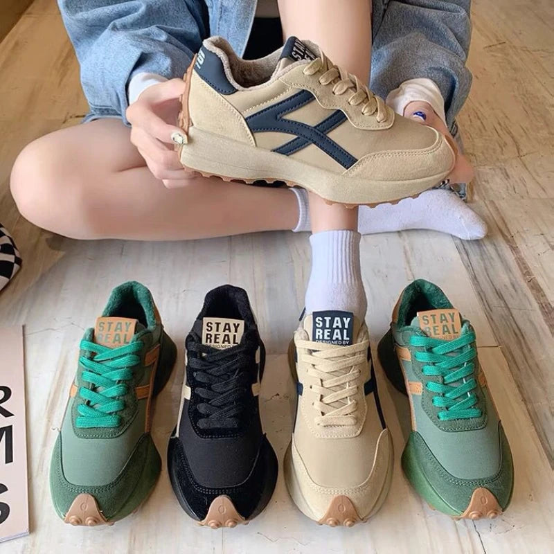 Ladies’ Fashion Platform Sneakers – Casual Running Shoes