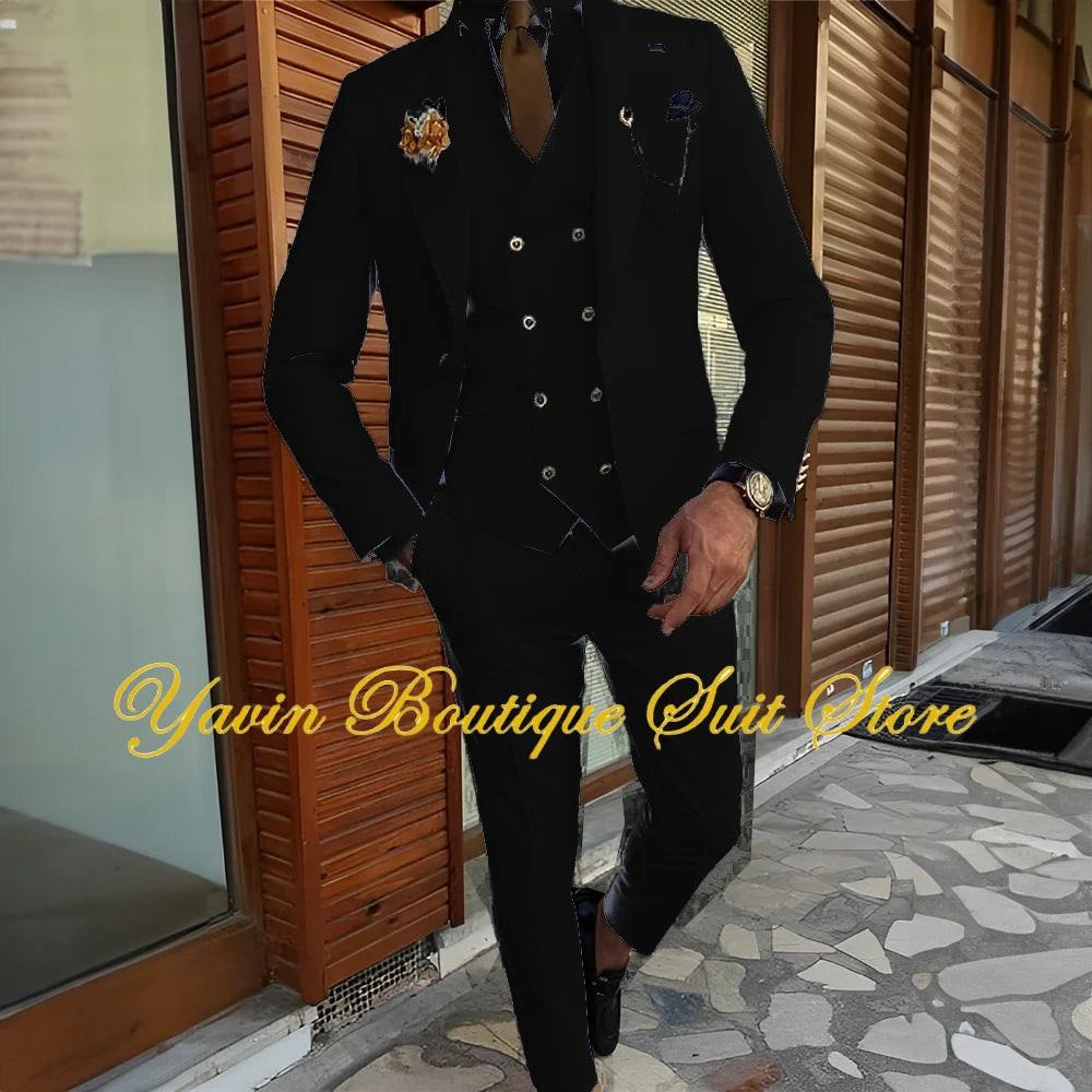 AMEHE Men’s Luxury 3-Piece Suit