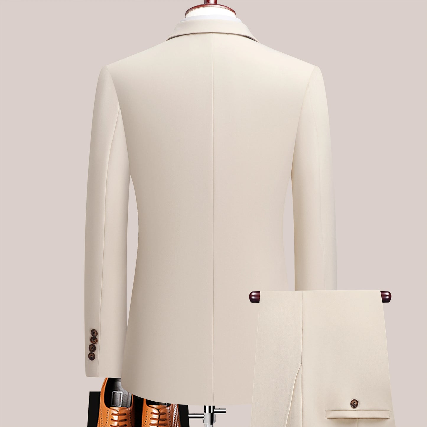AMEHE Men’s 2-Piece Business Suit – Lapel Collar