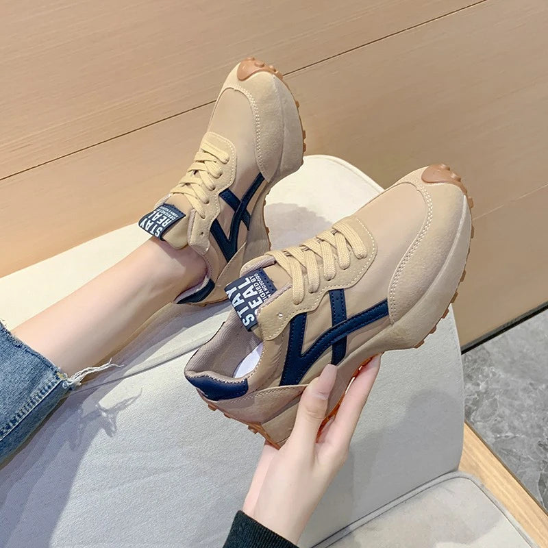 Ladies’ Fashion Platform Sneakers – Casual Running Shoes