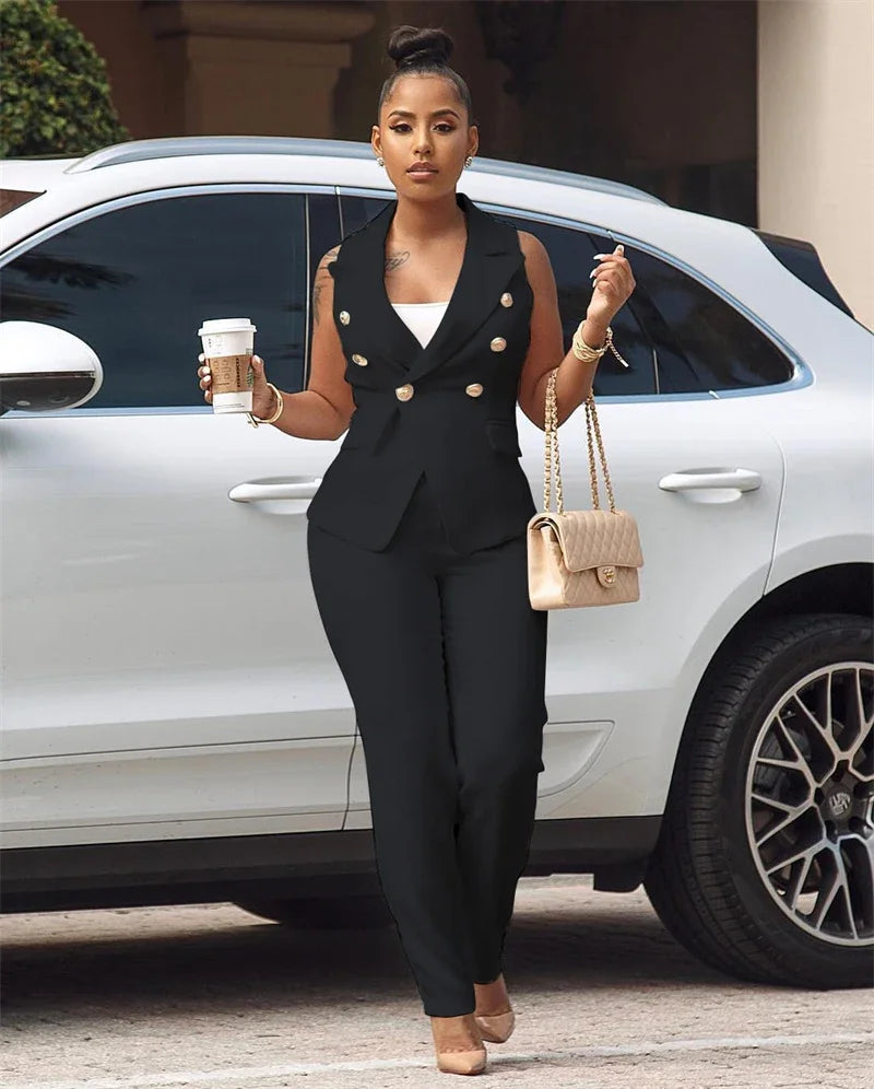 AMEHE Women’s 2-Piece Office Matching Suit Set
