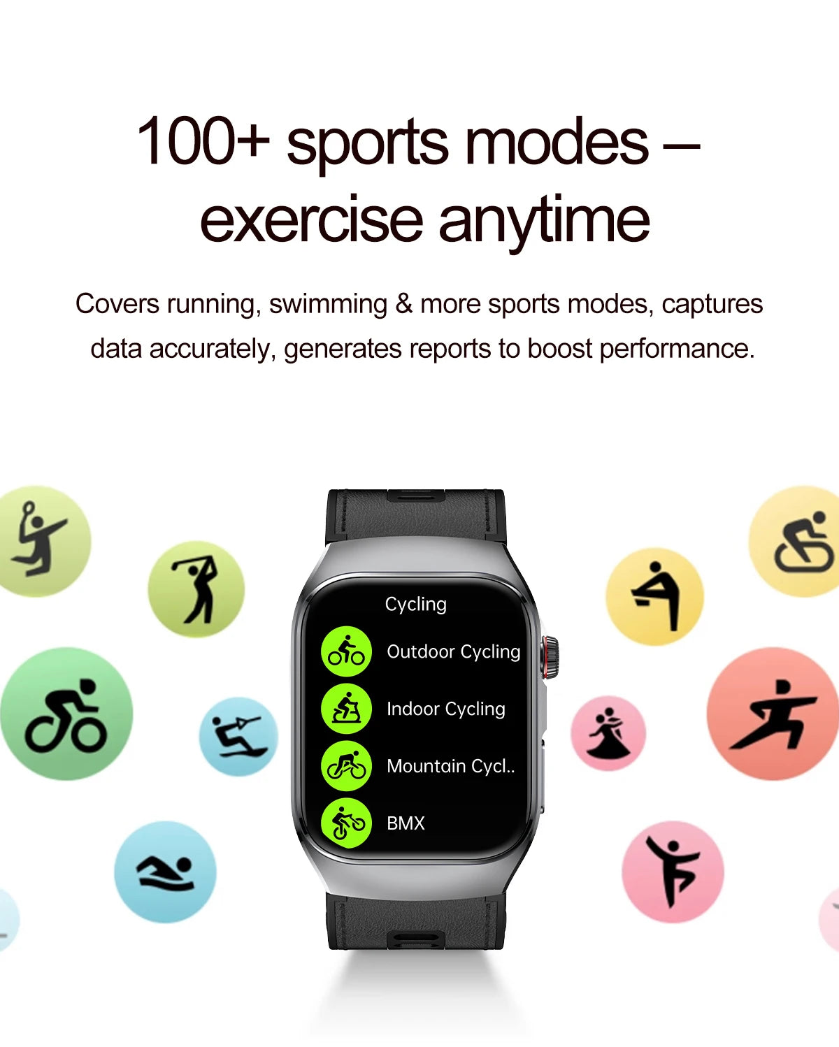 Smart Health Watch with ECG & Blood Pressure Monitoring – AMOLED Fitness Tracker Bracelet