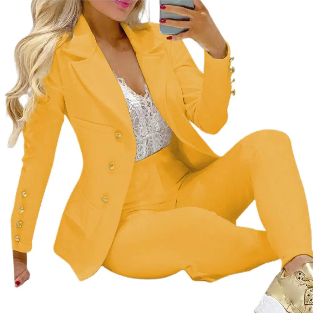 AMEHE Women’s 2-Piece Office Work Suit – Cardigan & Pants