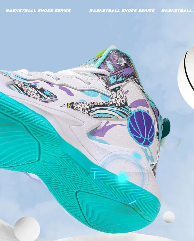 Children’s Basketball Shoes – High-Top, Anti-Slip Trainers