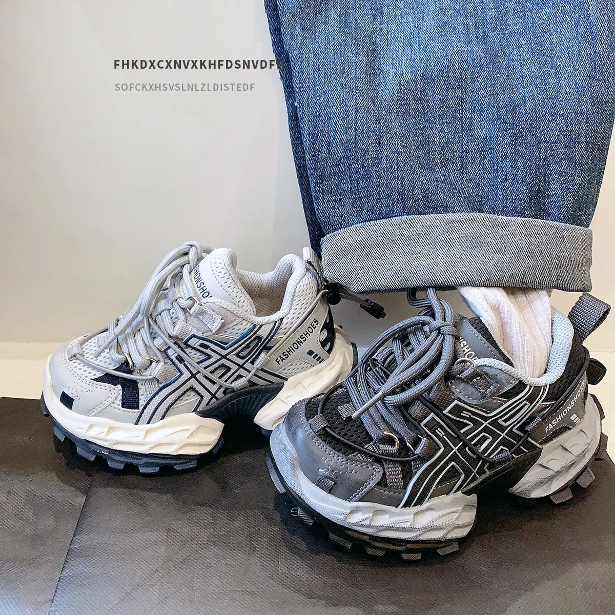 2025 Spring Kids’ Korean-Style Mesh Sneakers