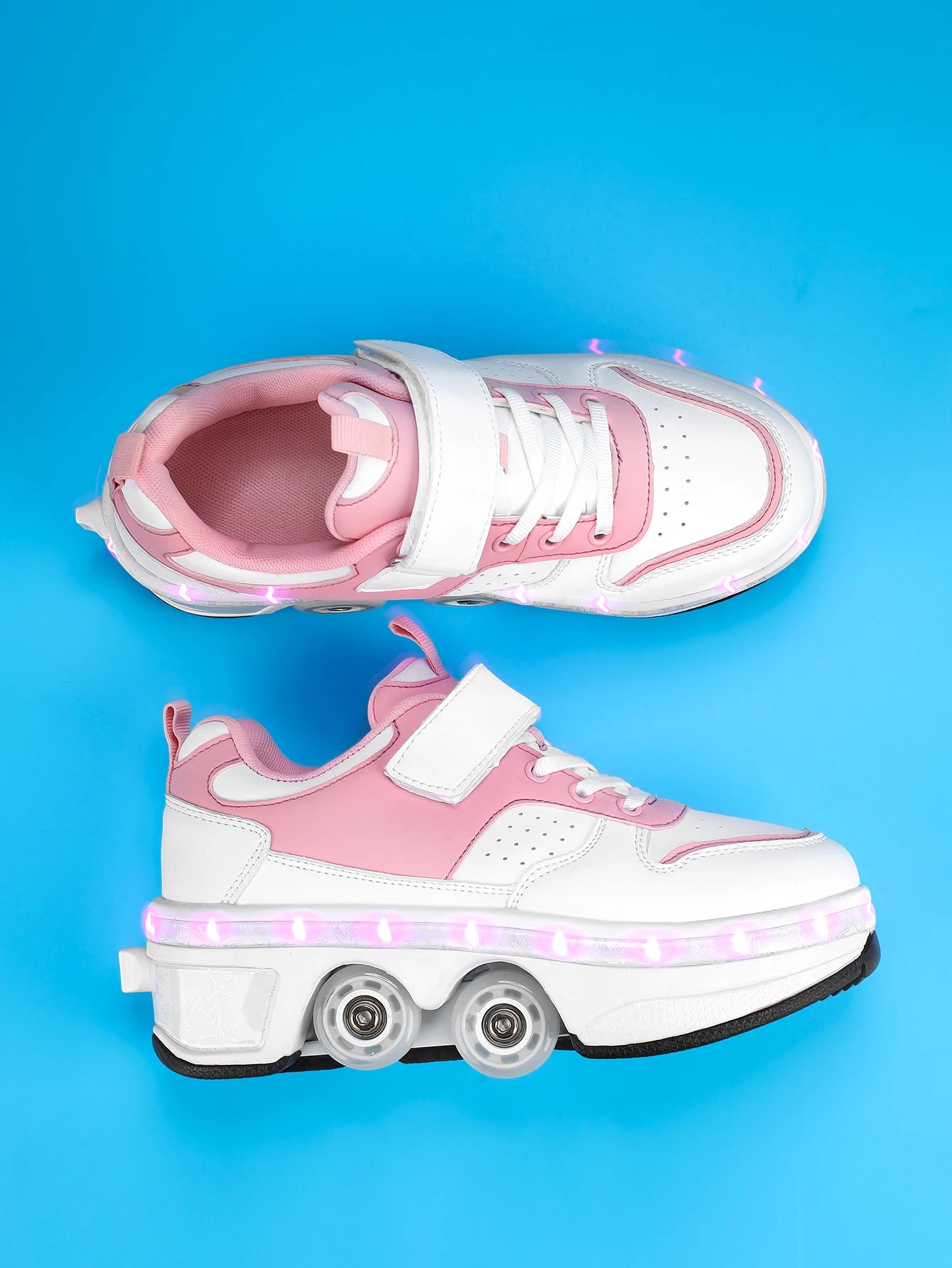 Kids Light-Up Roller Shoes – Automatic Bouncing Wheel Sneakers for Walking, Sports & Outdoor Play
