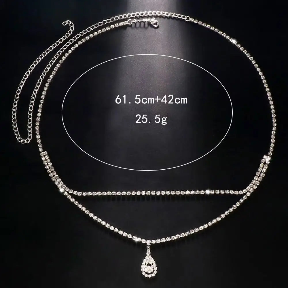 Fashion Rhinestone Body Chain Jewelry – Waist & Body Accessory