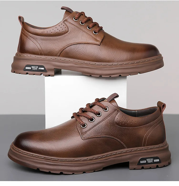 Men’s Retro Platform Loafers – Spring/Autumn Casual Shoes
