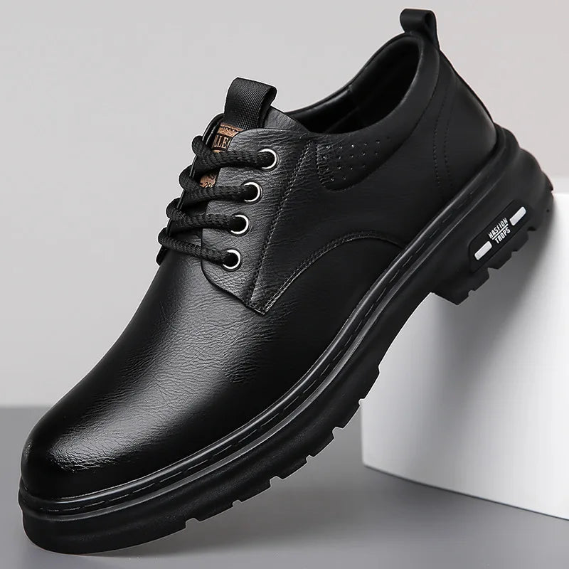 Men’s Retro Platform Loafers – Spring/Autumn Casual Shoes