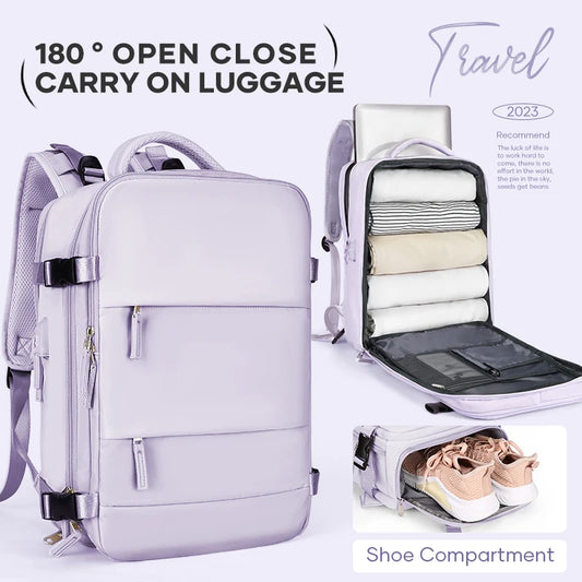 Women’s TSA-Approved Travel Laptop Backpack – Carry-On Weekender Bag