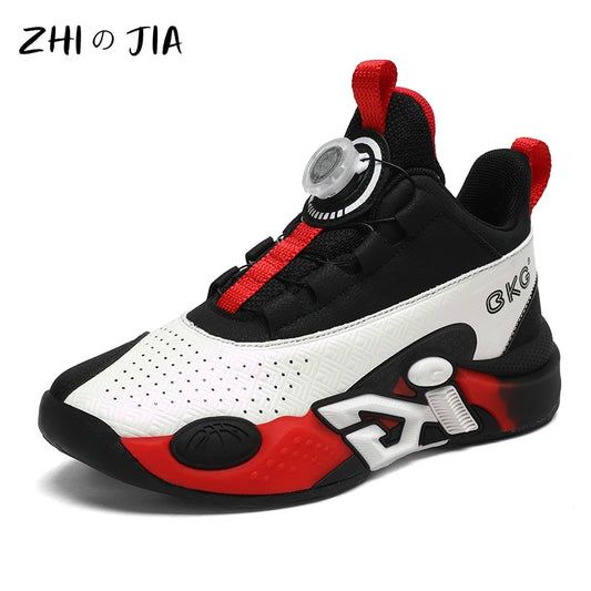Children’s Youth Basketball Sneakers – Breathable Leather Footwear