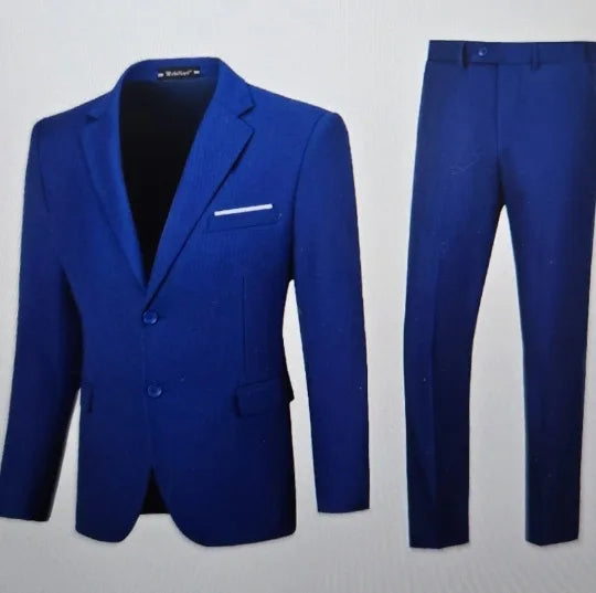 AMEHE Men’s Slim 2-Piece Formal Suit – Spring to Winter