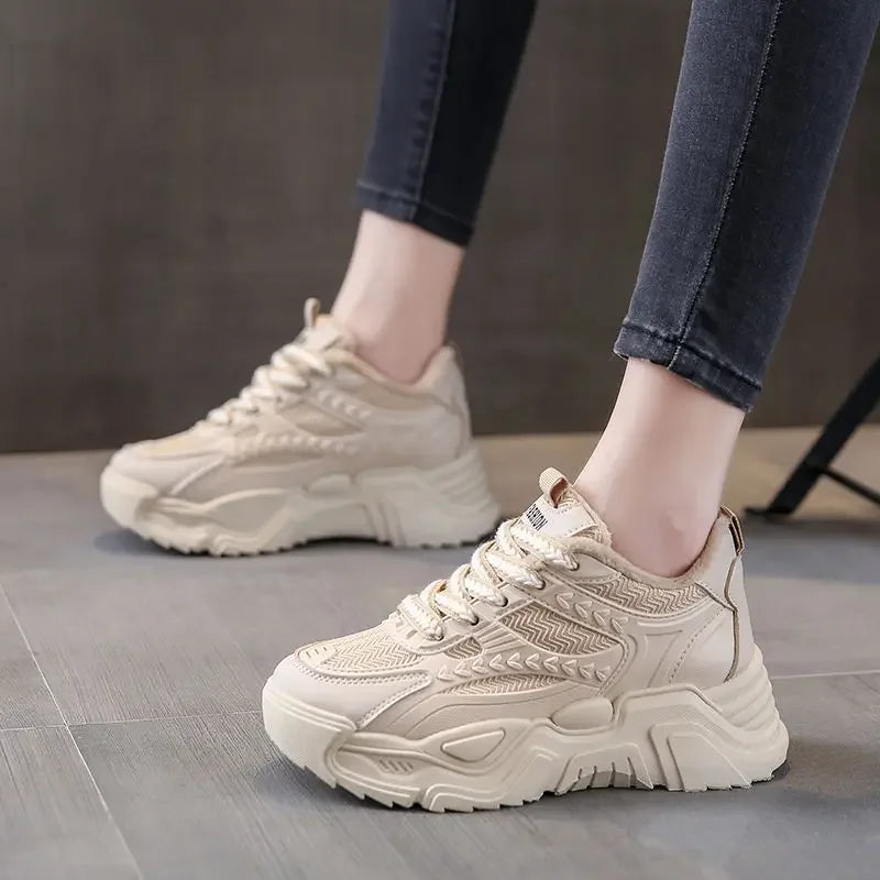 Ladies’ Designer Sports Sneakers – High Platform Footwear