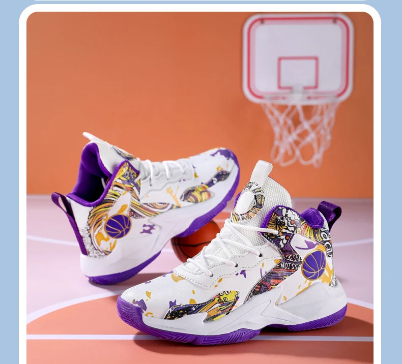 Children’s Basketball Shoes – High-Top, Anti-Slip Trainers