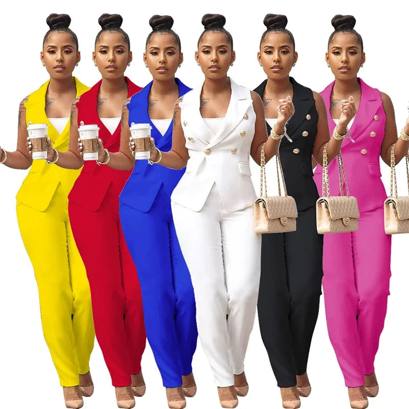 AMEHE Women’s 2-Piece Office Matching Suit Set